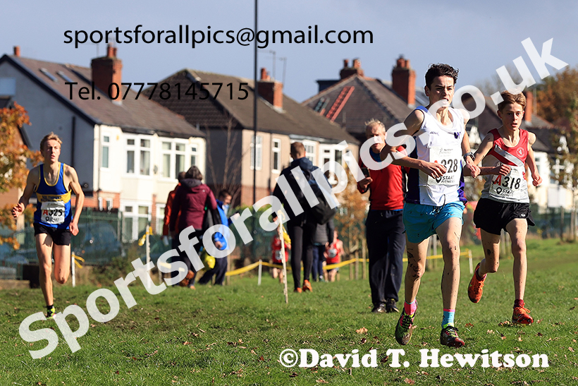 Boys under-15s, 2024 Northern Cross Country Relays, Graves Park, Sheffield.   Photo: David T. Hewitson/Sports for All Pics